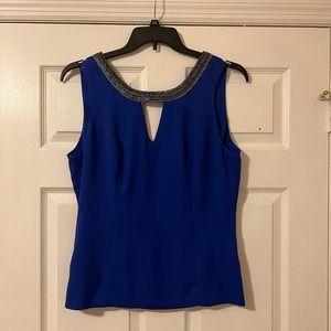 Blue XL peplum tank top